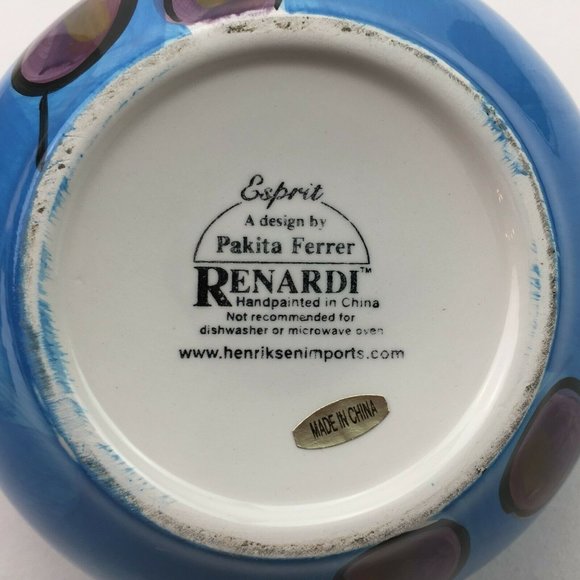 Renardi Cherry Print Espirt Designed By Pakita Ferrer Blue Teapot - Picture 9 of 12